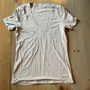 Lululemon Heathered Gray V-Neck T-Shirt